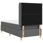 vidaXL Lit à ressorts avec matelas gris clair  100 x 200 cm  tissu.