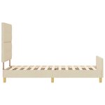 vidaXL Cadre de lit avec tête de lit Crème 100 x 200 cm tissu