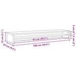 vidaXL Support d'écran en chêne noir 100 x 24 x 13 cm Bois d'ingénierie