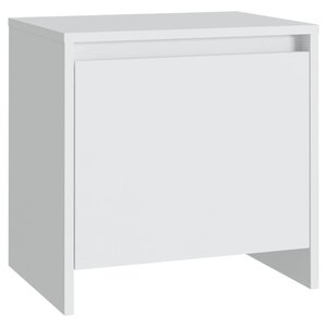 vidaXL Table de chevet blanc 45x34x44 5 cm bois d’ingénierie