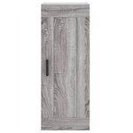 vidaXL Buffet haut Sonoma gris 34 5x34x180 cm Bois d'ingénierie