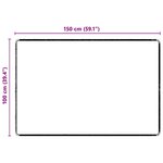 vidaXL Tapis Couloir Gris 100 x 150 cm