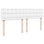 vidaXL Sommier à lattes de lit avec matelas Blanc 180x200cm Similicuir