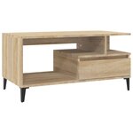 vidaXL Table basse Chêne sonoma 90x49x45 cm Bois d'ingénierie