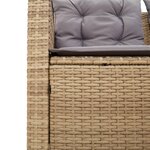 vidaXL Canapé de jardin avec table et coussins en forme de L beige
