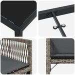 vidaXL Ensemble de salle à manger pour jardin 9 Pièces Gris polyrotin