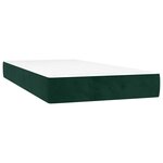 vidaXL Sommier à lattes de lit matelas LED Vert foncé 90x190cm Velours