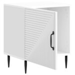 vidaXL Cabinet de chevet 2 Pièces Blanc brillant 43 x 34 5 x 50 cm