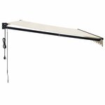 vidaXL Auvent rétractable automatique crème 5x3 m