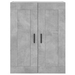 vidaXL Buffet haut Gris béton 69 5x34x180 cm Bois d'ingénierie