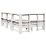 vidaXL Lit bibliothèque sans matelas blanc 120x200 cm bois pin massif