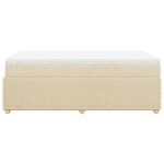 vidaXL Sommier à lattes de lit avec matelas Crème 120x200 cm Tissu