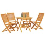 vidaXL Ensemble de salle à manger pour jardin 5 Pièces Marron