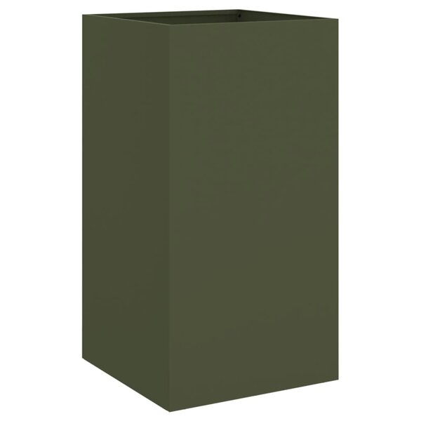 vidaXL Jardinière vert olive 42x38x75 cm acier