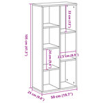 vidaXL Bibliothèque chêne sonoma 50x25x105 cm bois d'ingénierie