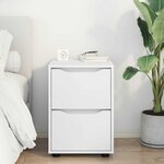 vidaXL Armoire de rangement Blanc 40 x 48 x 57 cm Bois d'ingénierie