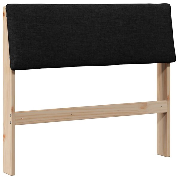 vidaXL Tête de lit capitonnée Noir 100 cm Pin massif