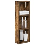 vidaXL Armoire murale de salle de bain Chêne Fumé 20 x 10 x 60 5 cm