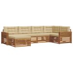 vidaXL Ensemble de canapés d'extérieur 6 pc Naturel et Beige
