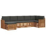 vidaXL Ensemble de canapé d'angle 7 Pièces Naturel et Anthracite