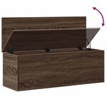 vidaXL Boîte de rangement chêne marron 102x35x35 cm bois d'ingénierie