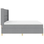 vidaXL Lit à ressorts avec bandes LED Gris clair 180 x 200 cm tissu