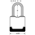 Master lock cadenas excell acier laminé 49 mm m115eurdlf