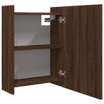 vidaXL Armoire à miroir de salle de bain Chêne marron 62 5x20 5x64 cm