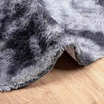 vidaXL Tapis Shaggy à poils longs NAVARRA gris foncé 160x160 cm
