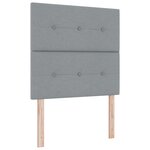 vidaXL Lit avec sommier et banc gris clair 90x190 cm Tissu