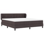 Lit Box Spring avec Matelas marron foncé 180x200 cm en tissu