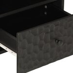 vidaXL Tables de chevet 2 Pièces noir 40x33x46 cm bois de manguier solide