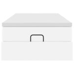 VidaXL Cadre de lit ottoman avec matelas blanc 90x190 cm similicuir