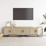 vidaXL Meuble TV chêne sonoma 180x34x41 cm bois d'ingénierie