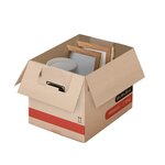 Pack and Move - Lot 50 Cartons Déménagement Livres Premium - 40 X 30 X 30 Cm - Extrême Résistance 30 KG - Double Épaisseur - 3 Adhésifs Offerts
