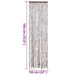 vidaXL Moustiquaire Taupe et blanc 56x185 cm Chenille