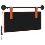 vidaXL Tête de lit suspendue Rouge orange Tissu en velours côtelé