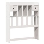 vidaXL Lit bibliothèque sans matelas blanc 90x200cm bois de pin massif