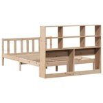 vidaXL Lit bibliothèque sans matelas 150x200 cm bois massif de pin