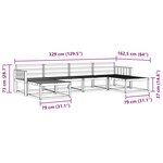 vidaXL Ensemble de canapés d'extérieur 6 pc Naturel