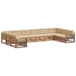 vidaXL Ensembles de canapés 10 pc Naturel et Beige