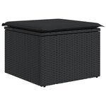 vidaXL Salon de jardin 10 Pièces avec coussins noir résine tressée