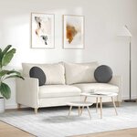 vidaXL Coussins de siège 2 Pièces Gris foncé Ø 40 cm