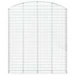 vidaXL Panier de gabions arqué 200x30x220/240 cm Fer galvanisé