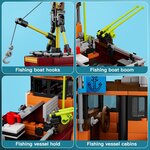 Mould King 10135 - Ensemble de construction de bateau de pêche