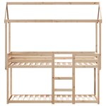 vidaXL Lit superposé sans matelas 90x200 cm bois de pin massif