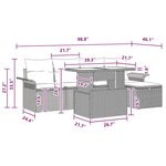 vidaXL Ensemble de canapé de jardin 6 Pièces Marron Poly rotin