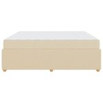 vidaXL Cadre de lit avec matelas Crème 180 x 200 cm tissu