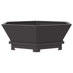 vidaXL Braise Noir 75 x 75 x 28 cm Acier