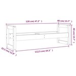 vidaXL Porte-pneus 120x40x40 cm Bois de pin massif